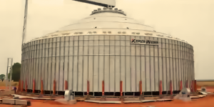 O maior silo do mundo esse monstro da engenharia pesa 57.000 toneladas, mede 50,3 metros, não possui colunas internas e está revolucionando o agronegócio global